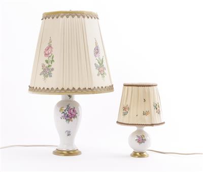 2 Tischlampen, Porzellanmanufaktur Augarten Wien, 20. Jahrhundert - Kunst und Antiquitäten