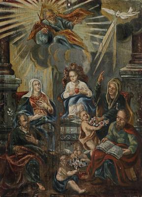 Die Heilige Familie, Alpenländisch Ende 18. Jahrhundert - Arte e antiquariato