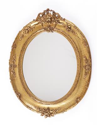 Ovaler Spiegelrahmen, 2. Hälfte 19. Jahrhundert - Kunst und Antiquitäten