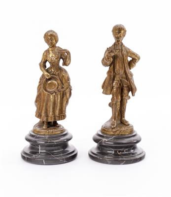 Paar Bronzeskulpturen, um 1900 - Umění a starožitnosti