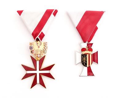 Zwei Orden: Goldenes Ehrenzeichen für Verdienste um die Republik Österreich, - Umění a starožitnosti