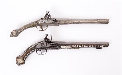 Zwei orientalische Steinschloss-Pistolen, 18./19. Jahrhundert - Arte e antiquariato
