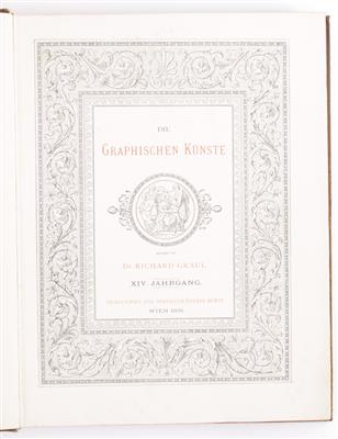 2 Bücher: Die Graphischen Künste, Wien 1891 und 1895, - Antiques and art