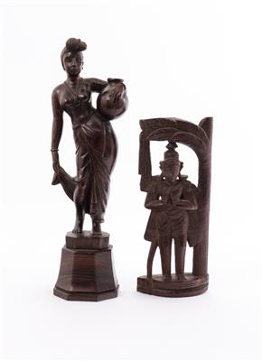 2 Skulpturen, Indien, 20. Jh. - Antiques and art