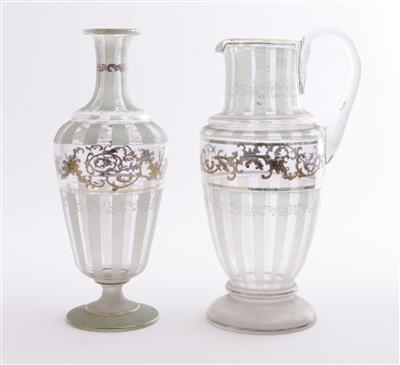 1 Vase, 1 Krug 2. Hälfte 19. Jh. - Kunst und Antiquitäten