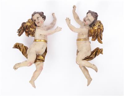 Paar fliegende Engel, nach einem barocken Original aus der Pfarrkirche in Asten bei Linz - Antiques and art
