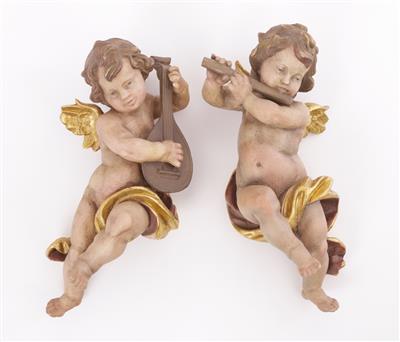 Paar musizierende Putti im Barockstil, 20. Jahrhundert - Arte e antiquariato
