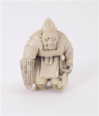 Netsuke eines buckligen Mannes, Japan, Meiji/Taisho-Periode - Antiques and art