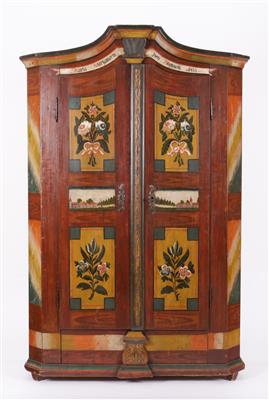 Innviertler Brautschrank einer Mehrnbacher Werkstätte, Oberösterreich, datiert 1833 - Arte e antiquariato