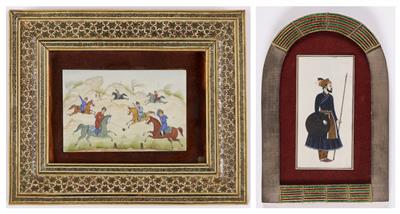 2 Bilder, Indo-Persisch, 20. Jahrhundert: - Paintings
