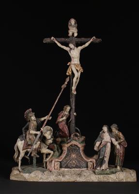 Kreuzigungsgruppe, wohl Oberösterreich, um 1770 - Kunst und Antiquitäten