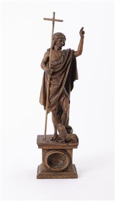 Hl. Johannes der Täufer mit Lamm Gottes, Südeuropa, 18. Jahrhundert - Kunst und Antiquitäten