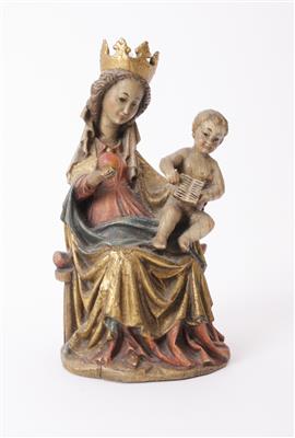 Madonna mit Christuskind in gotischer Art, 20. Jahrhundert - Kunst und Antiquitäten