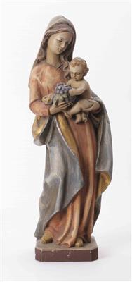Madonna und Christuskind mit Trauben, 20. Jahrhundert - Kunst und Antiquitäten