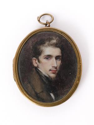 Miniaturportrait, 19. Jahrhundert - Umění a starožitnosti