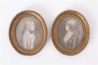 Paar Miniaturportraits, um 1800 - Kunst und Antiquitäten