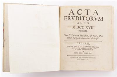 Acta Eruditorum Anno MDCCXVIII publicata, Leipzig 1718 - Umění a starožitnosti