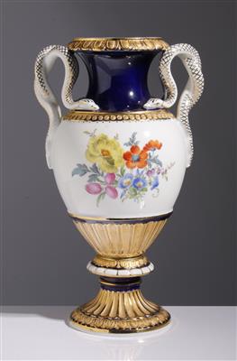 Vase mit Schlangenhenkeln, Porzellanmanufaktur Meissen, 20. Jahrhundert - Kunst und Antiquitäten