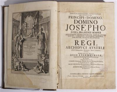 Bedeutende Bilderbibel: "Historiae celebrios Veteris (et Novi) Testamenti iconibus repraesentatae...", - Antiques and art