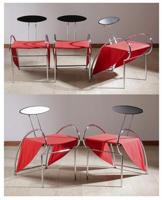 Fünf Sessel "Numero Uno", Entwurf Massimo Iosa Ghini (Bologna 1959 geb.) 1986 für Moroso - Arte e antiquariato