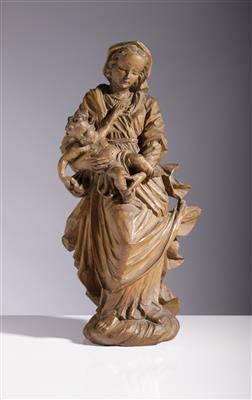 Hl. Maria mit Christuskind, Monogrammist F R, 20. Jahrhundert - Antiques and art