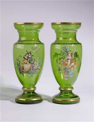 Paar Historismus Vasen, um 1880/90 - Antiques and art