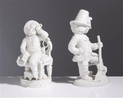 Zwei Porzellanfiguren: - Antiques and art