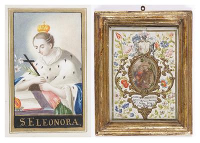 2 Andachtsbilder, 18. Jahrhundert: - Paintings