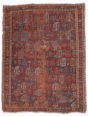 Antik Afschar Teppich, ca. 180 x 145 cm, Südpersien (Iran), 19. Jahrhundert - Kunst & Antiquitäten