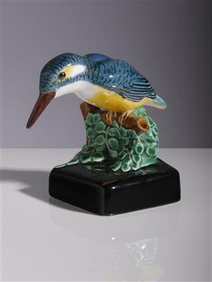 Eisvogel, Franz Schleiss (1884-1969), Entwurf: um 1916/18, Ausführung: Gmundner Keramik - Antiques and art