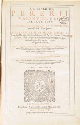 Großes christliches Buch, Köln, 1606: R. P. Benedicti Pererii Valentini, E Societate Jesu... - Antiques and art