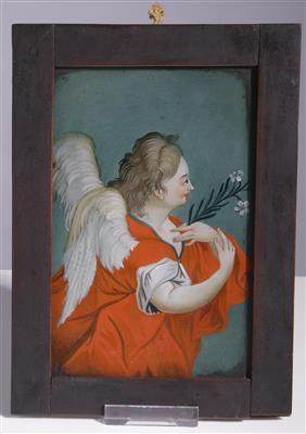 Hinterglasbild "Engel", Deutschland, 2. Hälfte 18. Jahrhundert - Arte e antiquariato