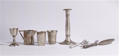 Konvolut von 9 Silber Objekten, um 1900 - Kunst & Antiquitäten