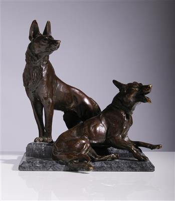 Zwei Deutsche Schäferhunde, 20. Jahrhundert - Kunst & Antiquitäten