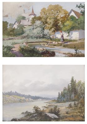 Wohl ungarischer Maler um 1900, 2 Bilder: - Paintings