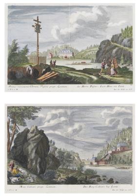 Zwei Ansichten von Linz, um 1730 - Bilder