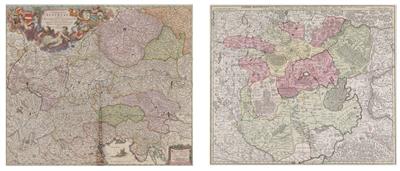 Zwei Landkarten, 18. Jahrhundert - Paintings