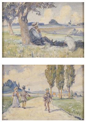 Rudolf von Meissl *, 2 Bilder: - Paintings