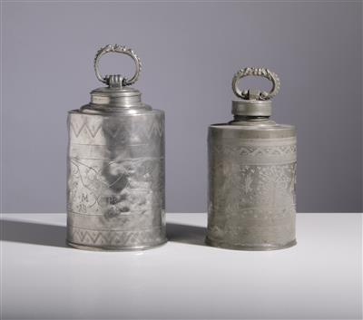 Zwei Schraubflaschen, Anfang 19. Jahrhundert - Antiques and art
