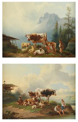 Nach/after Friedrich Gauermann, Paar Bilder - Paintings