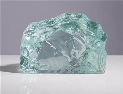 Glasskulptur "Eisbären", Glashütte Kosta, Schweden, um 1950 - Kunst & Antiquitäten