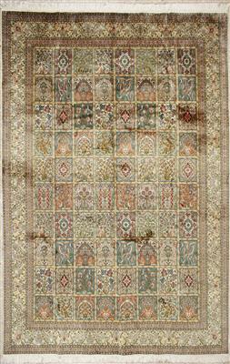 Kaschmir Seidenteppich, ca. 274 x 182 cm, Indien, Ende 20. Jahrhundert - Kunst & Antiquitäten