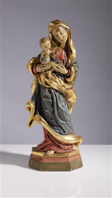 Madonna mit Christuskind auf Wandkonsole, 20. Jahrhundert - Antiques and art