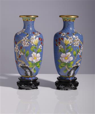 Paar Cloisonne Vasen - Kunst & Antiquitäten