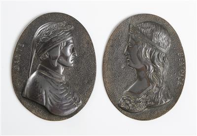 Paar Medaillons, Italien, Ende 19. Jahrhundert - Kunst & Antiquitäten