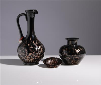 Vase, Ascher und Henkelkrug, Vincenzo Nason, Murano, 2. Hälfte 20. Jahrhundert - Antiques and art