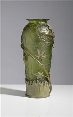 Jugendstil Vase mit Metallmontierung, um 1900 - Arte e antiquariato