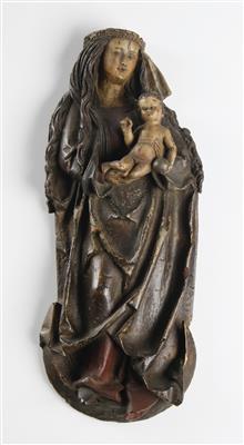 Madonna Immaculata mit Christuskind in gotischer Art - Arte e antiquariato