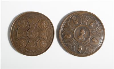 Zwei russische Medaillen zur Einweihung von Kirchen, 19. Jahrhundert - Umění a starožitnosti