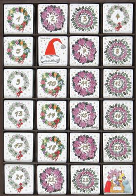 Adventkalender "Andy's Merry Christmas", Entwurf Andy Warhol (1928-1987), Fa. Rosenthal studio-line - Arte e antiquariato